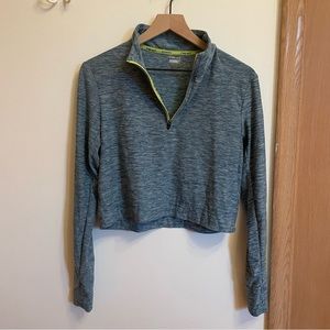 Hind Running Quarter-zip Long Sleeve | Blue | Large